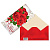 Открытка с конвертом С Днём Рождения розы и жемчуг